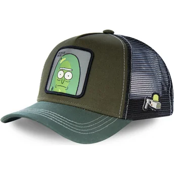 trucker-cap-grun-pickle-rick-rem-pic2-rick-und-morty-von-capslab