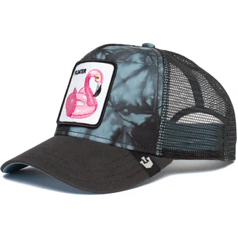 schwarze-trucker-kappe-mit-flamingo-schwimmring-pool-partaaaay-von-goorin-bros