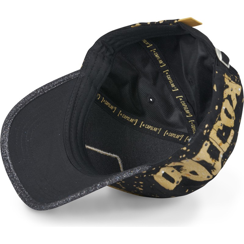 capslab-curved-brim-kojiro-hyuga-tag-mar-captain-tsubasa-black-adjustable-cap