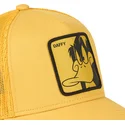 gelbe-trucker-kappe-daffy-duck-loo-duf1-looney-tunes-von-capslab