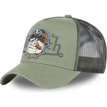 Čepice zaoblená zelená snapback bulldog BULL K Von Dutch