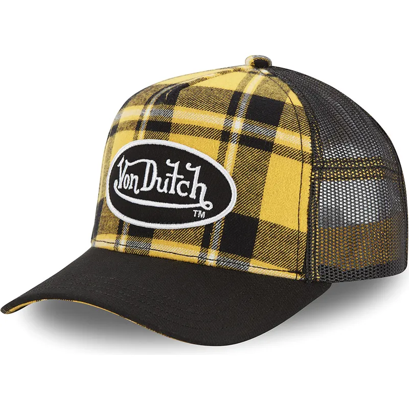 von-dutch-car-a2-gelbe-karierte-trucker-kappe