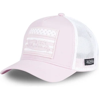 Čepice zaoblená růžová snapback FLAG PP Von Dutch