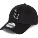 9forty-snapback-kappe-mit-gebogenem-schirm-in-schwarz-los-angeles-dodgers-mlb-new-era