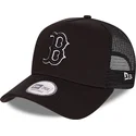 schwarze-trucker-kappe-mit-tonal-mesh-a-frame-und-schwarzem-boston-red-sox-mlb-logo-von-new-era