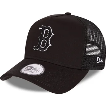schwarze-trucker-kappe-mit-tonal-mesh-a-frame-und-schwarzem-boston-red-sox-mlb-logo-von-new-era