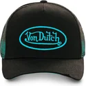 schwarze-trucker-kappe-mit-cyanfarbenem-neo-cya-logo-von-von-dutch