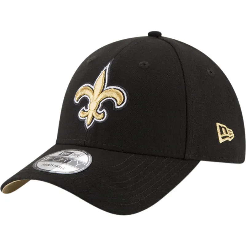 schwarze-verstellbare-gebogene-kappe-9forty-the-league-der-new-orleans-saints-nfl-von-new-era