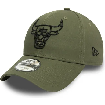 cepice-zaoblena-zelena-nastavitelny-9forty-league-essential-chicago-bulls-nba-new-era
