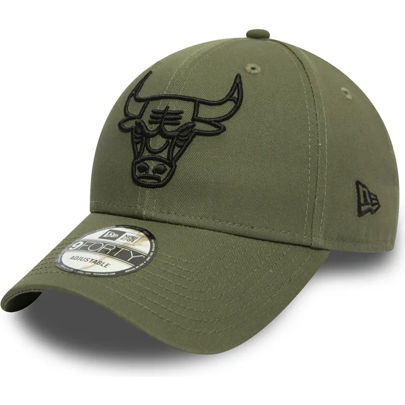cepice-zaoblena-zelena-nastavitelny-9forty-league-essential-chicago-bulls-nba-new-era