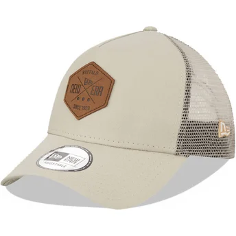 Čepice zaoblená šedá snapback A Frame 9FORTY Heritage Patch New Era