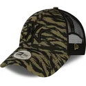 new-era-mlb-new-york-yankees-9forty-trucker-cap-grun-mit-schwarzem-logo-tiger-print