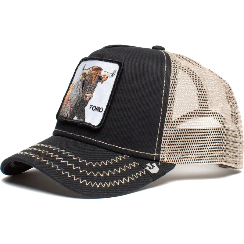 cepice-zaoblena-zadne-zvire-cerna-snapback-toro-toro-thats-bull-the-farm-the-farm-de-goorin-bros