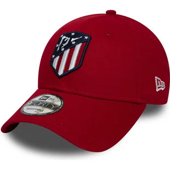 rote-verstellbare-9forty-essential-curve-kappe-von-atletico-de-madrid-lfp-von-new-era