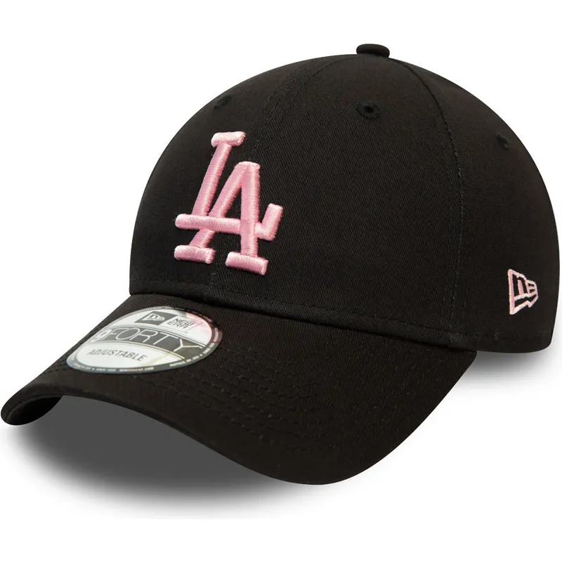 cepice-zaoblena-cerna-nastavitelny-rosa-9forty-league-essential-los-angeles-dodgers-mlb-new-era