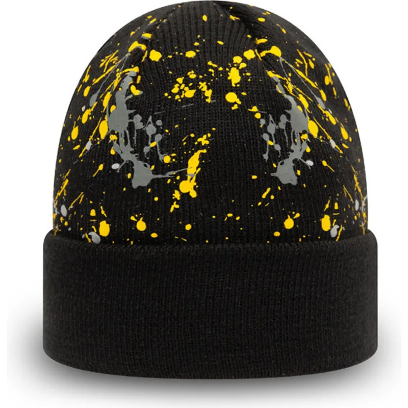cepice-cerna-pro-deti-cuff-knit-paint-splat-new-era