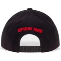 schwarze-snapback-cap-mit-gebogenem-schirm-spider-man-minimal-eyes-marvel-comics-von-difuzed