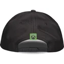 schwarze-snapback-kappe-mit-gebogenem-schirm-xbox-remote-logo-microsoft-von-difuzed