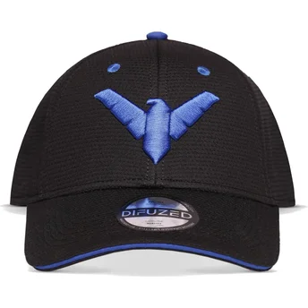 schwarze-gebogene-snapback-kappe-nightwing-dc-comics-von-difuzed