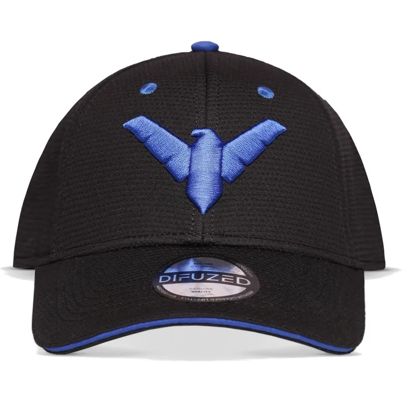 schwarze-gebogene-snapback-kappe-nightwing-dc-comics-von-difuzed