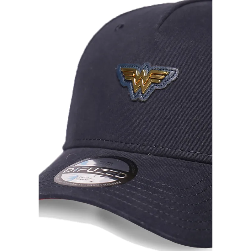 marineblaue-gebogene-snapback-kappe-wonder-woman-logo-dc-comics-von-difuzed