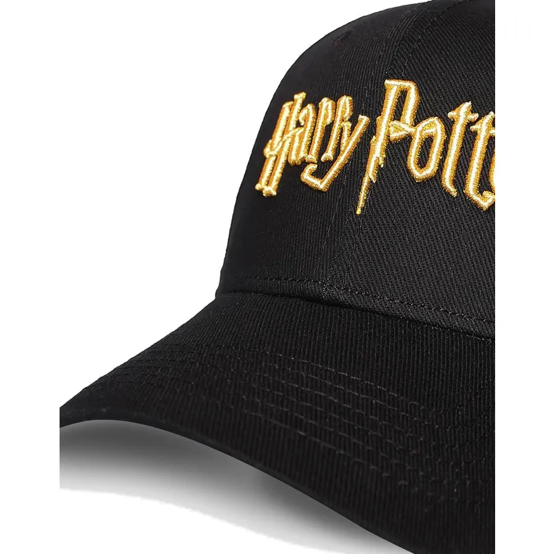 schwarze-gebogene-snapback-kappe-gold-logo-harry-potter-von-difuzed