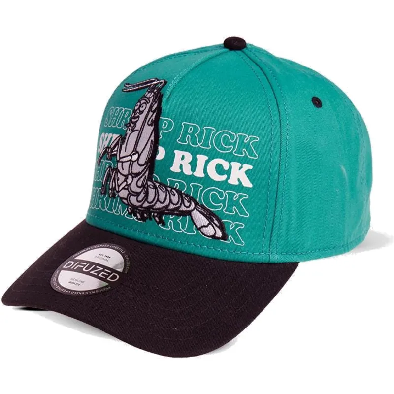 cepice-zaoblena-zelena-snapback-shrimp-difuzed