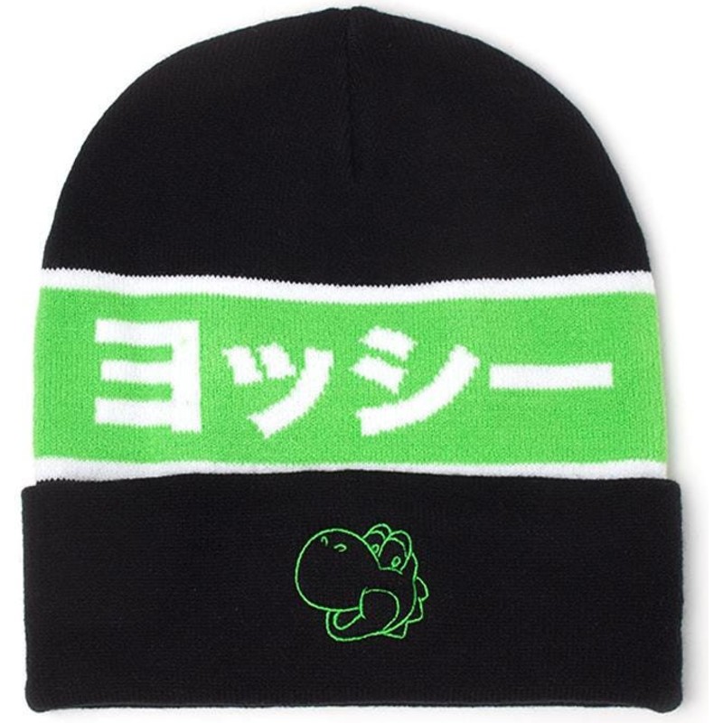 difuzed-yoshi-japanese-outline-super-mario-bros-black-and-green-beanie