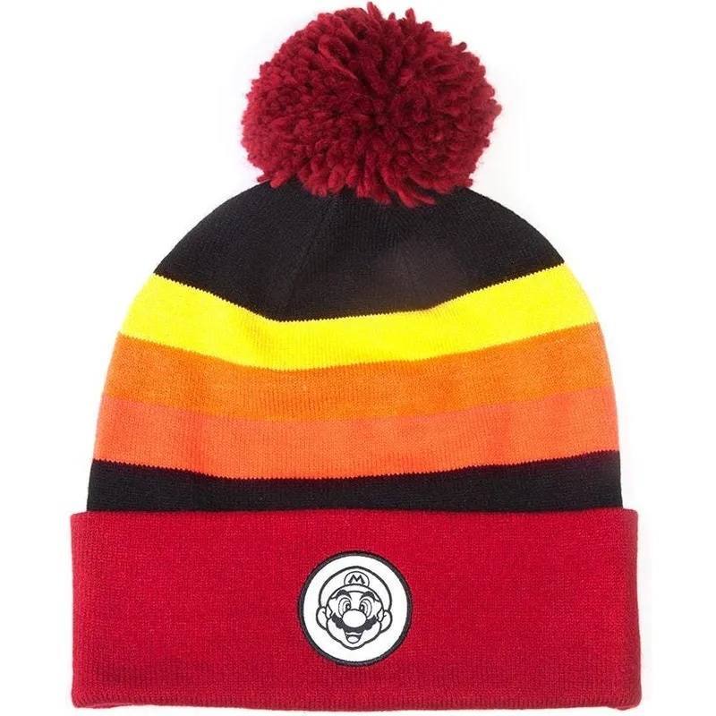 cepice-pompon-cervena-retro-striped-bros-difuzed cepice-pompon-cervena-retro-striped-bros-difuzed