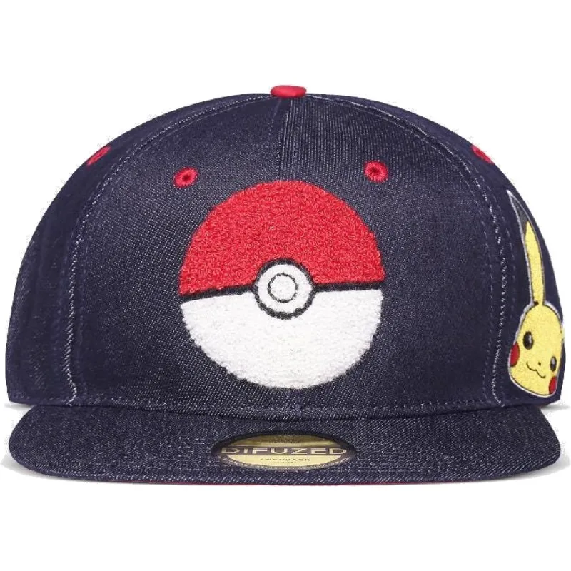 cepice-rovna-modra-snapback-vaquero-pikachu-difuzed