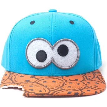 cepice-rovna-modra-snapback-las-galletas-cookie-bite-barrio-sesamo-difuzed