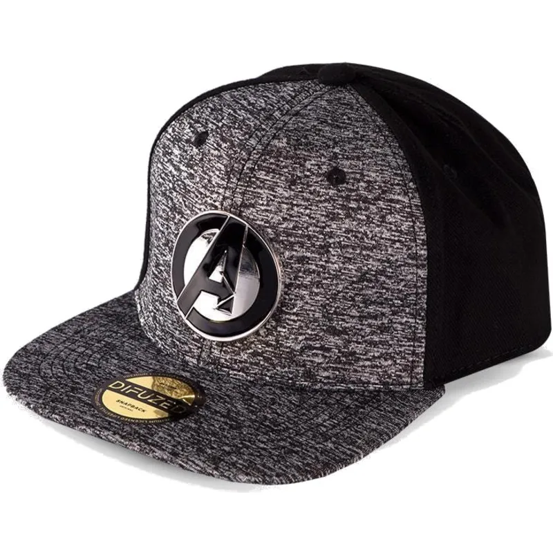 cepice-rovna-seda-snapback-metal-avengers-difuzed