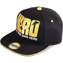 schwarze-flache-snapback-kappe-pikachu-be-your-own-hero-olympics-pokemon-von-difuzed