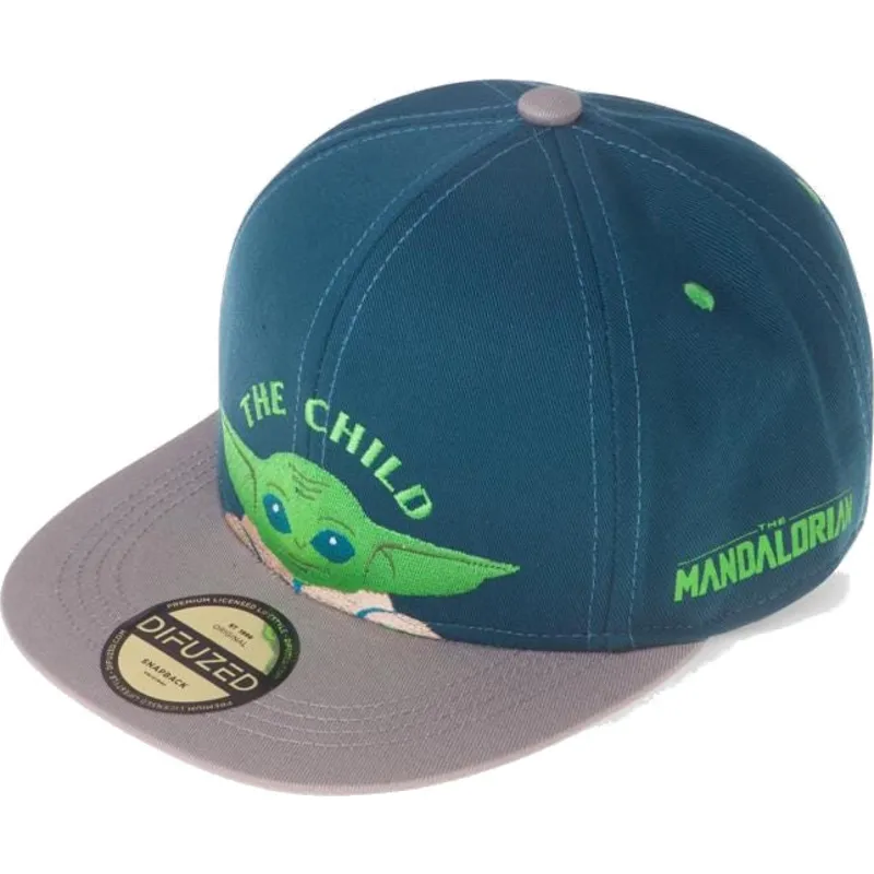 cepice-rovna-modra-snapback-pro-deti-baby-yoda-the-child-the-mandalorian-difuzed