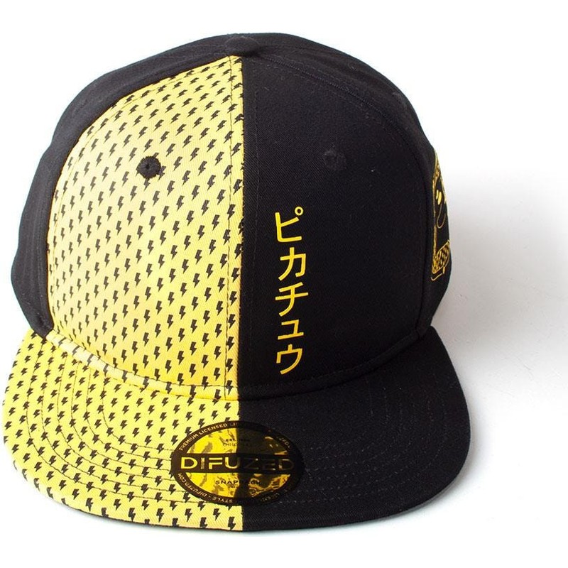 difuzed-flat-brim-pikachu-block-pokemon-black-and-yellow-snapback-cap