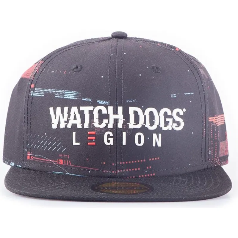 cepice-rovna-cerna-snapback-glitch-legion-difuzed