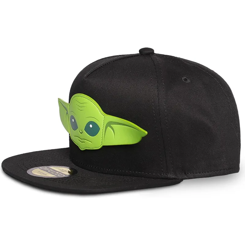 cepice-rovna-cerna-snapback-pro-deti-baby-yoda-the-mandalorian-difuzed