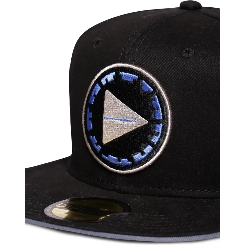 schwarze-flache-snapback-kappe-forbidden-west-horizon-von-difuzed