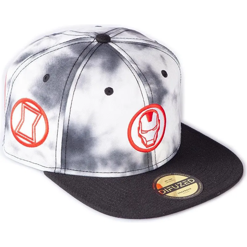 cepice-rovna-bila-snapback-tye-dye-badge-difuzed cepice-rovna-bila-snapback-tye-dye-badge-difuzed
