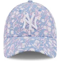 cepice-zaoblena-modra-nastavitelny-rosa-9forty-floral-new-york-yankees-mlb-new-era