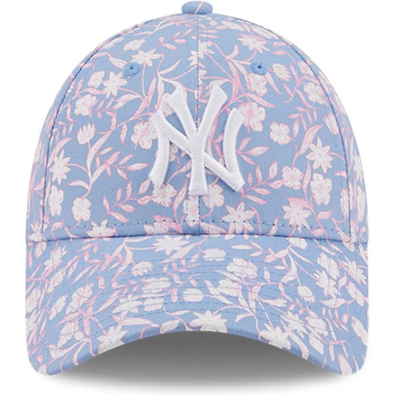 cepice-zaoblena-modra-nastavitelny-rosa-9forty-floral-new-york-yankees-mlb-new-era