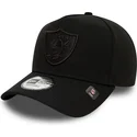 schwarze-gebogene-snapback-kappe-mit-schwarzem-logo-9forty-e-frame-der-las-vegas-raiders-nfl-von-new-era