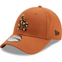 verstellbare-braune-9forty-camo-infill-kappe-der-los-angeles-dodgers-mlb-von-new-era