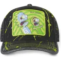 schwarze-und-grune-verstellbare-curved-cap-tag-ric-rick-und-morty-von-capslab