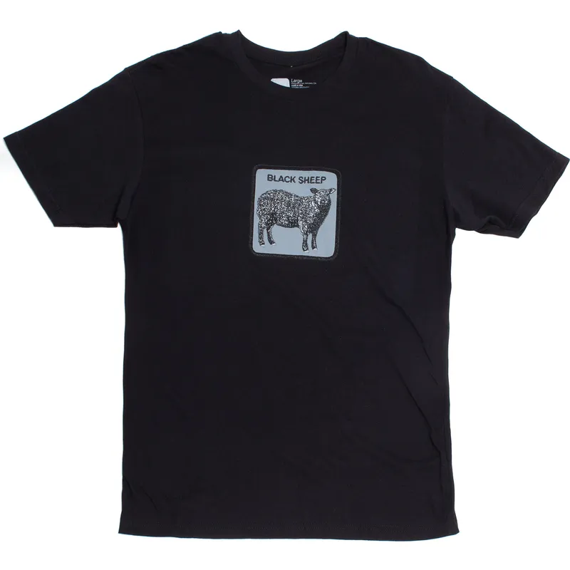 tricka-kratky-rukav-cerna-black-sheep-herd-me-the-farm-goorin-bros
