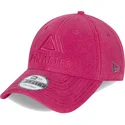 verstellbare-rosa-9forty-polartec-kappe-mit-gebogenem-schirm-von-new-era