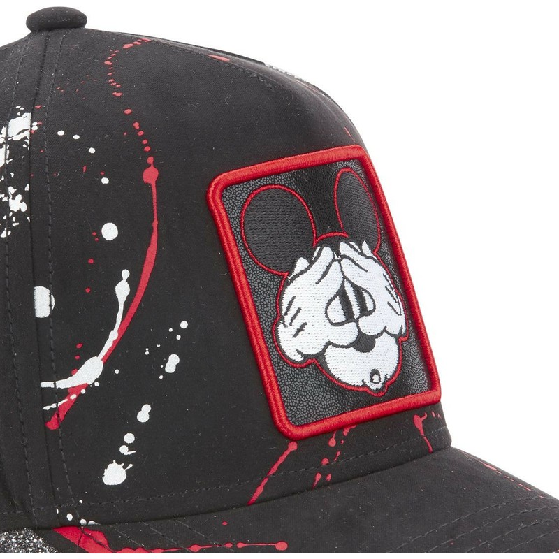 capslab-curved-brim-mickey-mouse-tag-mic3-disney-black-and-red-adjustable-cap