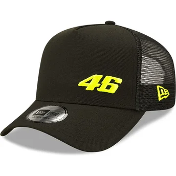 schwarze-a-frame-repreve-flawless-trucker-kappe-valentino-rossi-vr46-motogp-von-new-era