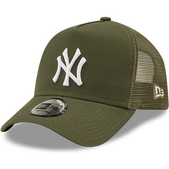 grune-trucker-kappe-a-frame-tonal-mesh-der-new-york-yankees-mlb-von-new-era
