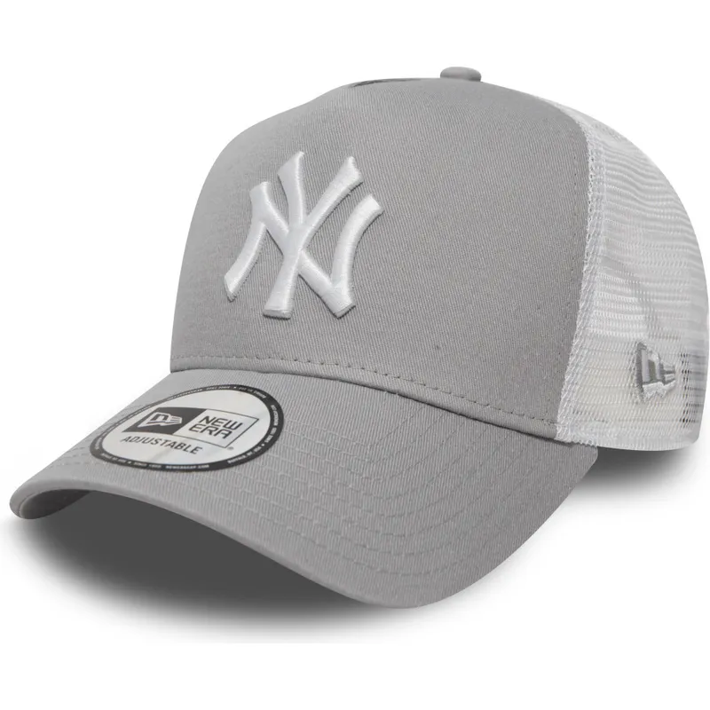 trucker-cap-grau-fur-kinder-a-frame-clean-von-new-york-yankees-mlb-von-new-era